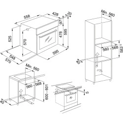 Franke Smart Linear 70 Cm İnox 6 lı Ankastre Set