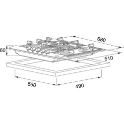 Franke Smart Linear 70 Cm İnox 6 lı Ankastre Set