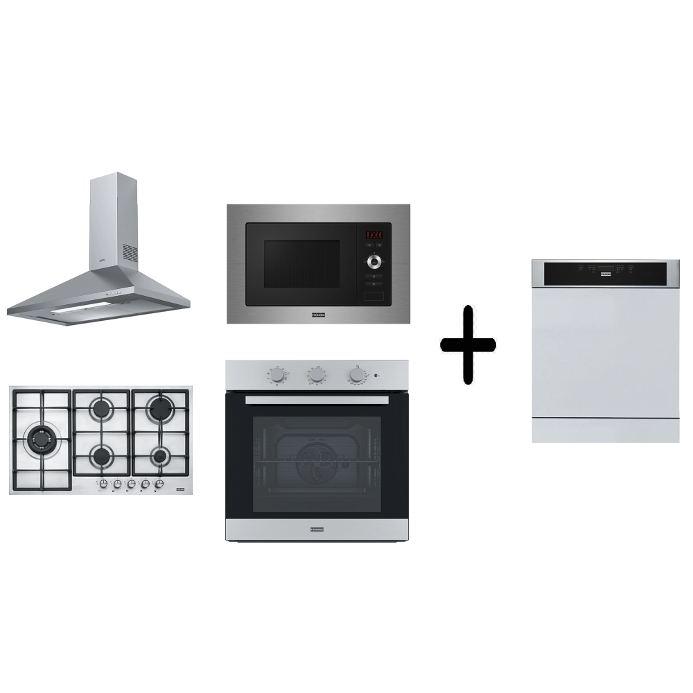 Franke Smart Linear 90 Cm İnox 5 Li Ankastre Set