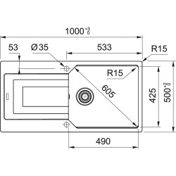 Franke Urban UBG 611-100 Granit Nero Evye + Active Plus Nero Armatür Kampanyası