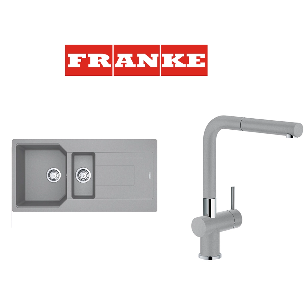 Franke Urban UBG 651-100 Fragranite Stone Grey Evye + Active Plus Stone Grey Armatur Kampanyası