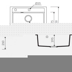 Marmorin Bario 590 1 G&ouml;zl&uuml; Tezgah &Uuml;st&uuml; Granit Evye + Swarm Armatur Kampanyası