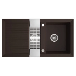 Marmorin Cire 940 Granit Evye 1,5 G&ouml;zl&uuml; Damlalıklı Tezgah &Uuml;st&uuml; Kahverengi