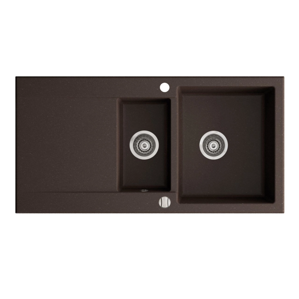 Marmorin Debra 1000 Granit Evye 1,5 G&ouml;zl&uuml; Damlalıklı Tezgah &Uuml;st&uuml; Kahverengi