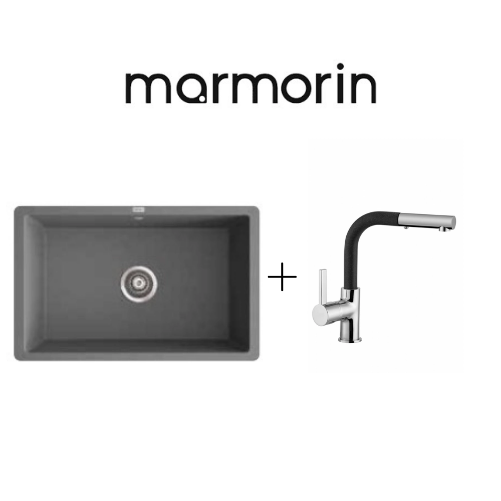 Marmorin Lando 700 1 G&ouml;zl&uuml; Granit Tezgah Altı / Tezgaha Sıfır Evye + Swarm Armat&uuml;r Kampanyası