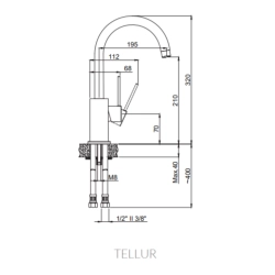 Marmorin M1000 Tellur Spiralsiz Batarya/Armatur Beyaz