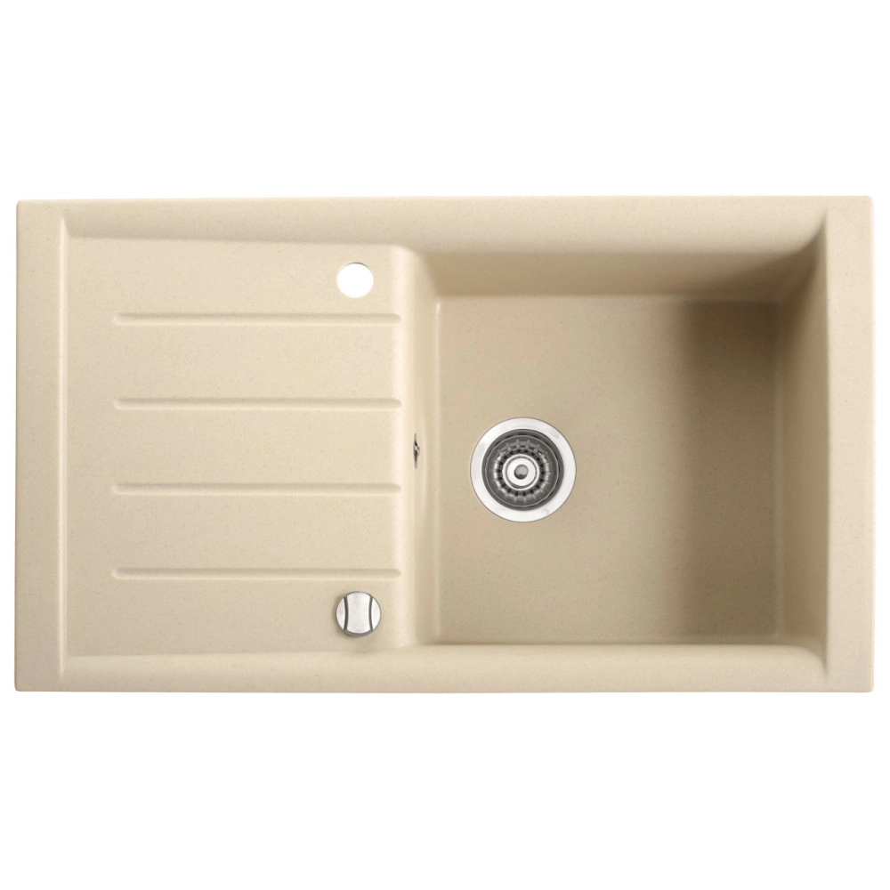 Marmorin Profir 860 Granit Evye 1 G&ouml;zl&uuml; Damlalıklı Tezgah &Uuml;st&uuml; Avena