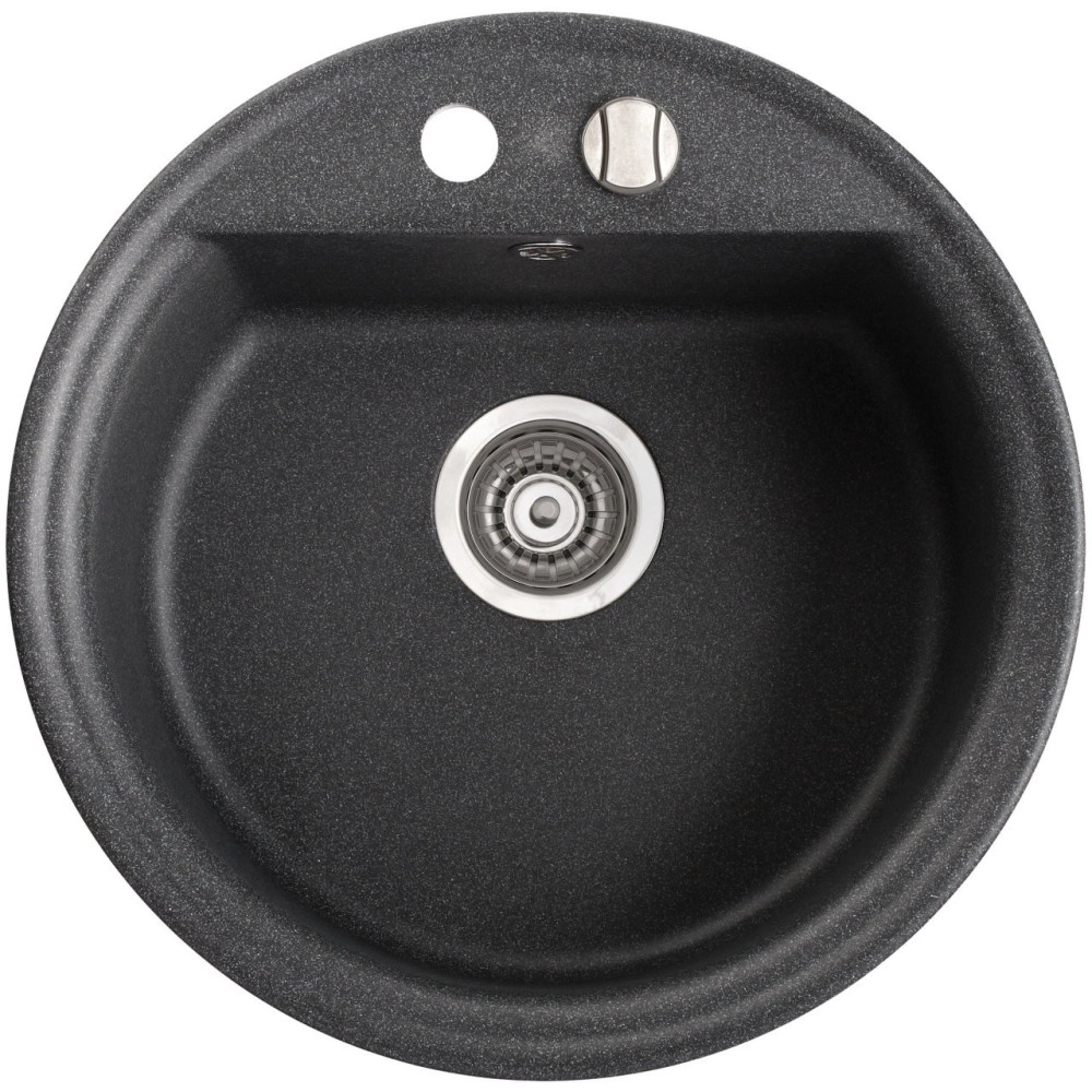 Marmorin Tanat 500 Granit Evye 1 G&ouml;zl&uuml; Damlalıksız Tezgah &Uuml;st&uuml; Yuvarlar Siyah