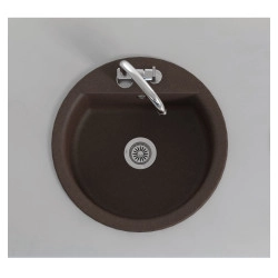 Marmorin Tanat 500 Granit Evye 1 G&ouml;zl&uuml; Damlalıksız Tezgah &Uuml;st&uuml; Yuvarlar Siyah