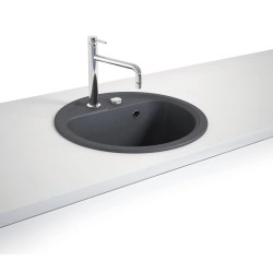 Marmorin Vask 450 Granit Evye 1 G&ouml;zl&uuml; Damlalıksız tezgah &uuml;st&uuml; Yuvarlak  Avena