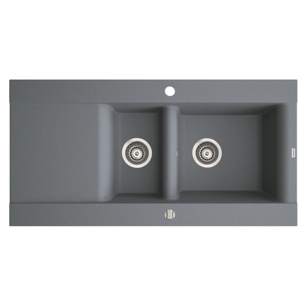 Marmorin Voga II 1000 Granit Evye 1,5 G&ouml;zl&uuml; Tezgah &Uuml;st&uuml; Damlalıklı Granit Evye