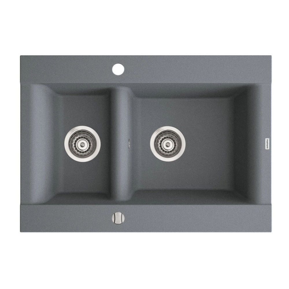 Marmorin Voga II 725 Granit Evye 1,5 G&ouml;zl&uuml; Damlalıksız Tezgah &uuml;st&uuml; Stone Grey