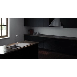 Marmorin Voga II 840 Granit Evye 1 G&ouml;zl&uuml; Damlalıklı Tezgah &Uuml;st&uuml; Stone Grey