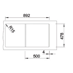 Nuevo SONAS 5 S Seramik Eviye Tezgah Üstü