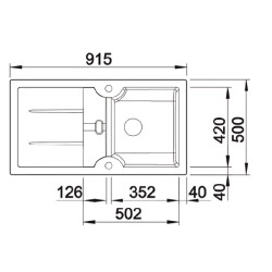 Nuevo SONAS 5 S Seramik Eviye Tezgah Üstü