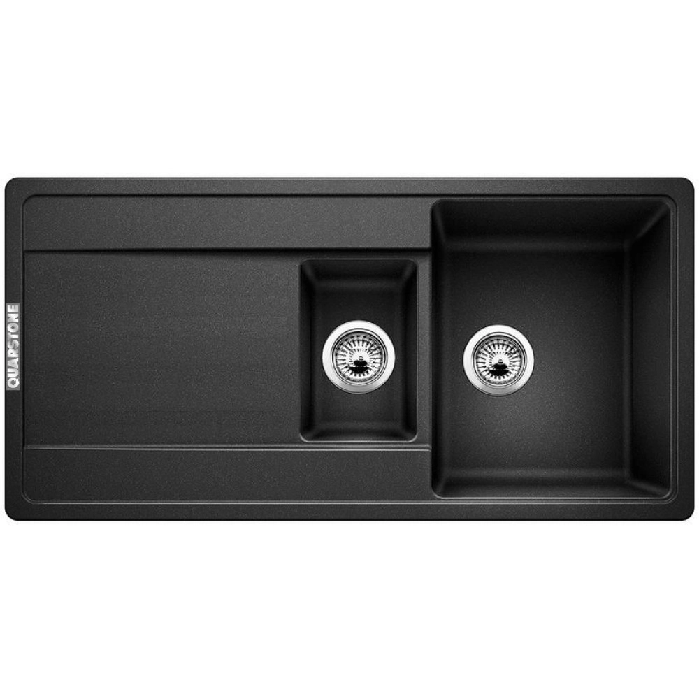 QUARSTONE LUSTER 6S Tezgah Üstü 1.5 Gözlü Antrasit Granit Evye