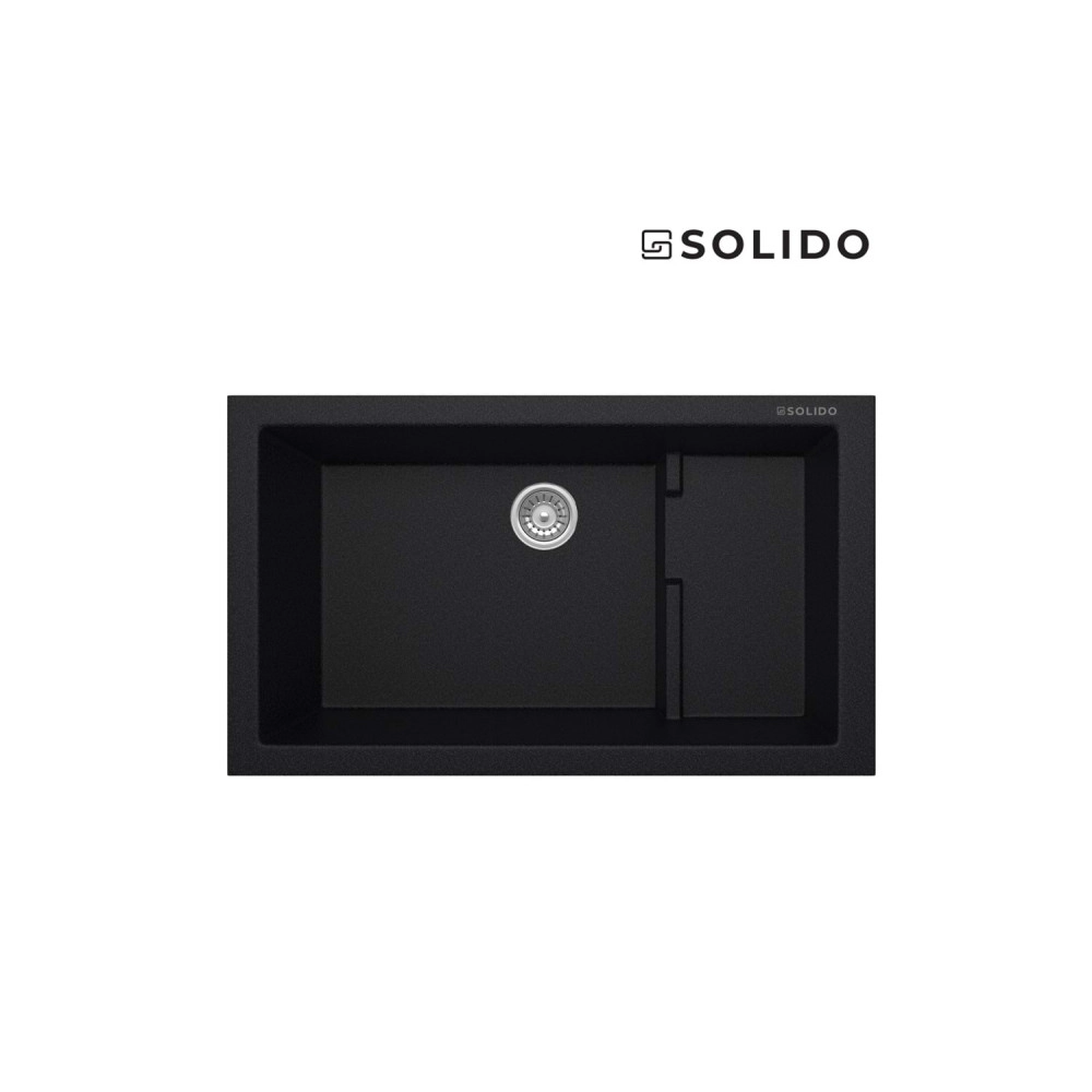 Solido Lenox 770 Granit Eviye (Metallıc Black) Tezgah Üstü