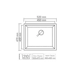 Solido Morganit Gn-45 Granit Eviye (Graphıte Grey) Tezgah Altı