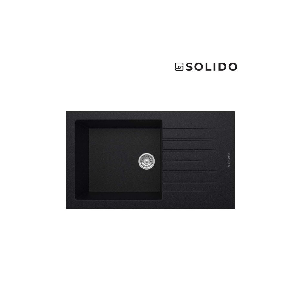 Solido Opal Um-45 Granit Eviye (Metallıc Black) Tezgah Üstü