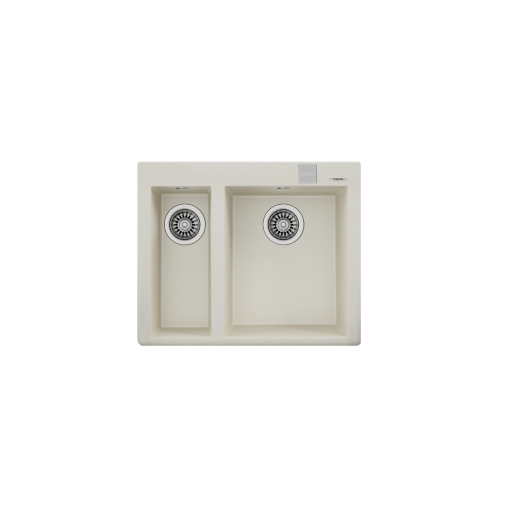 Teka FORSQUARE 590 TG 1.5 Gözlü Tezgahüstü/TezgahaSıfır White / Beyaz Granit Evye