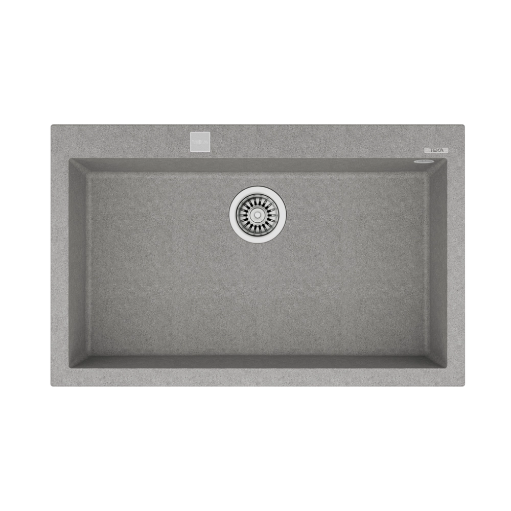 Teka FORSQUARE 72.40 TG Tek Hazneli Tezgahüstü/TezgahaSıfır  Stone Grey Granit Evye