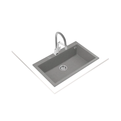 Teka FORSQUARE 72.40 TG Tek Hazneli Tezgahüstü/TezgahaSıfır  Stone Grey Granit Evye