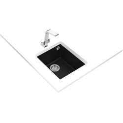 Teka SQUARE 34.40 TG Tek Hazneli Tezgah Altı Damlalıksız Black / Siyah Granit Evye