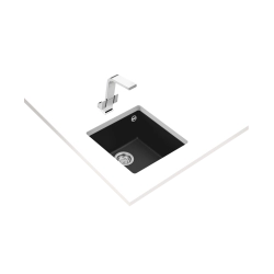 Teka SQUARE 40.40 TG Tek Hazneli Tezgah Altı Damlalıksız Black / Siyah Granit Evye