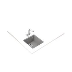 Teka SQUARE 40.40 TG Tek Hazneli Tezgah Altı Damlalıksız Stone Grey Granit Evye