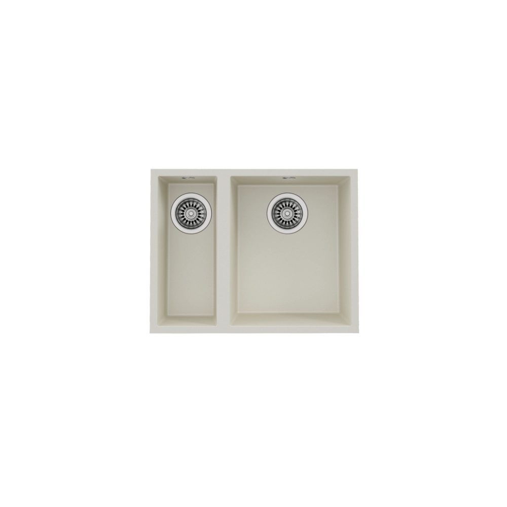 Teka SQUARE 560 TG 1.5 Gözlü Tezgah Altı Damlalıksız Granit Krem Evye