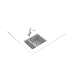 Teka SQUARE 560 TG 1.5 Gözlü Tezgah Altı Damlalıksız Granit Stone Grey Evye