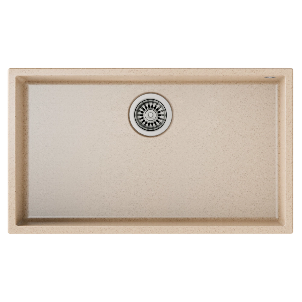 Teka SQUARE 72.40 TG Tek Hazneli Tezgahaltı Damlalıksız Avena Grey Evye