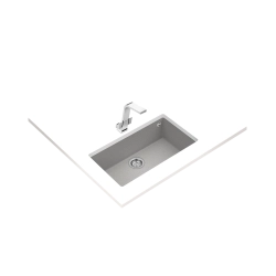 Teka SQUARE 72.40 TG Tek Hazneli Tezgahaltı Damlalıksız Granit Stone Grey Evye