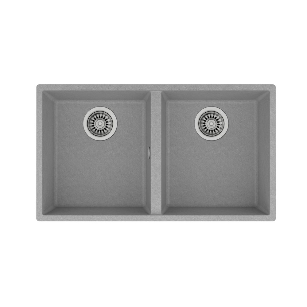 Teka SQUARE 760 TG 2 Gözlü  Tezgahaltı Damlalıksız Granit Stone Grey Eviye 